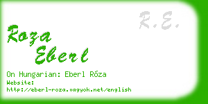 roza eberl business card